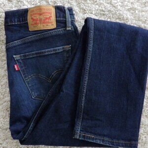 Levi’s 511 Jeans Men's 34x34 (Actual 34X33) Dark Blue Denim Straight Leg Western